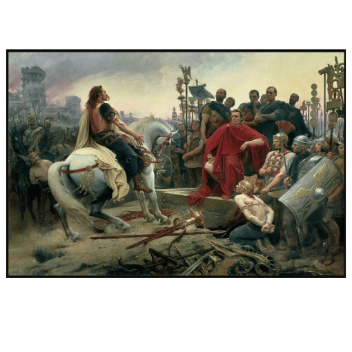 Vercingetorix Throws Down his Arms at the Feet of Julius Caesar Printed on Canvas - Image 2