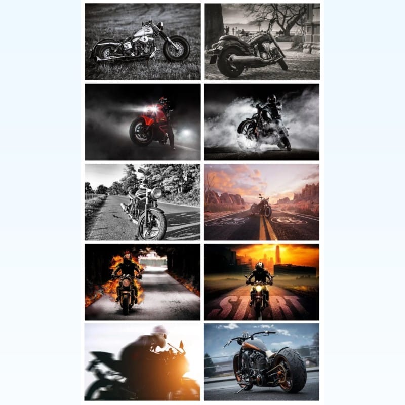 Cool Motorcycle Pictures and Artworks Printed on Canvas