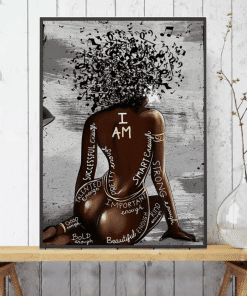 I Am Enough Abstract Good Looking Woman Printed on Canvas