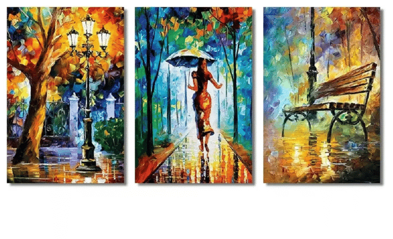 Colorful Street Landscape Paintings