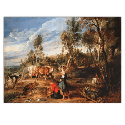 Peter Paul Rubens 1618 Milkmaids with Cattle in a Landscape The Farm at Laken