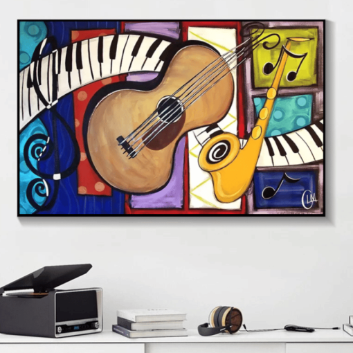 Abstract Musical Instruments Artworks Printed on Canvas - Image 5