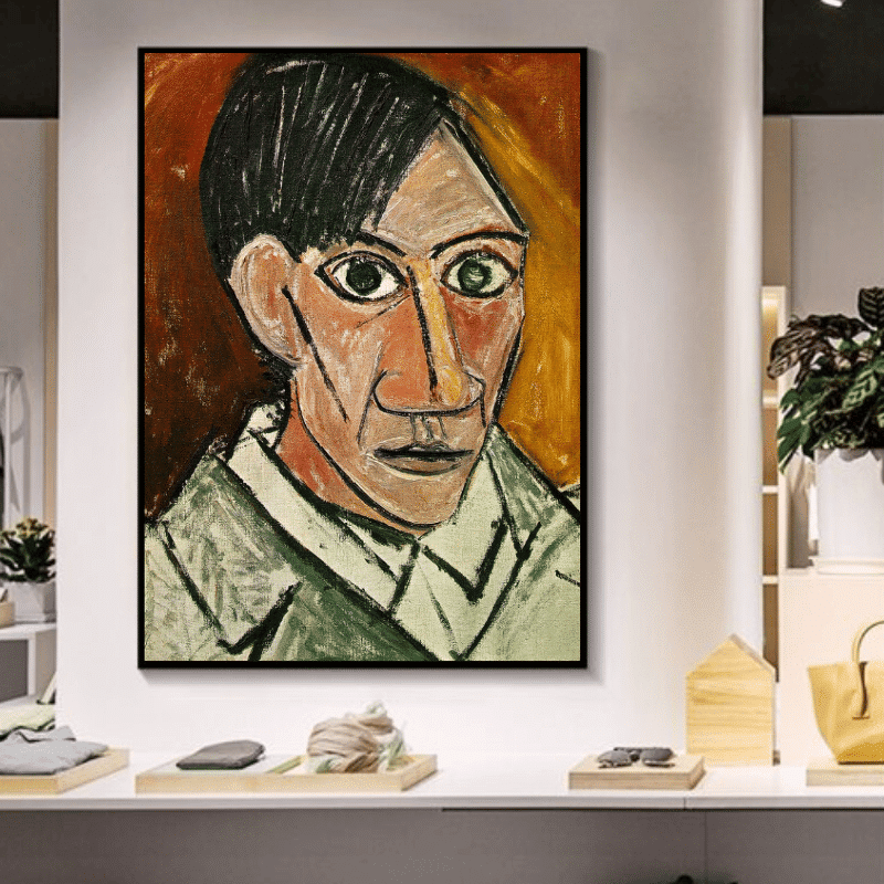 Pablo Picasso Self Portrait 1907 Printed on Canvas