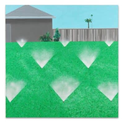 David Hockney 1967 A Lawn Being Sprinkled