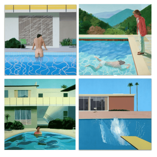 Great Paintings by David Hockney Printed on Canvas