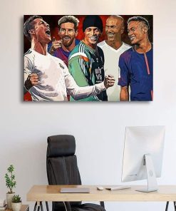 Athletes Football Players Wall Art Printed on Canvas