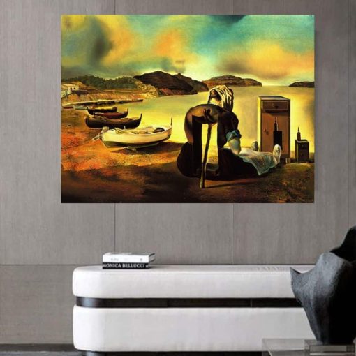 The Weaning of Furniture Nutrition by Salvador Dalí Printed on Canvas