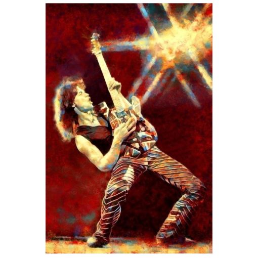 Eddie Van Halen Wall Art Printed on Canvas - Image 4