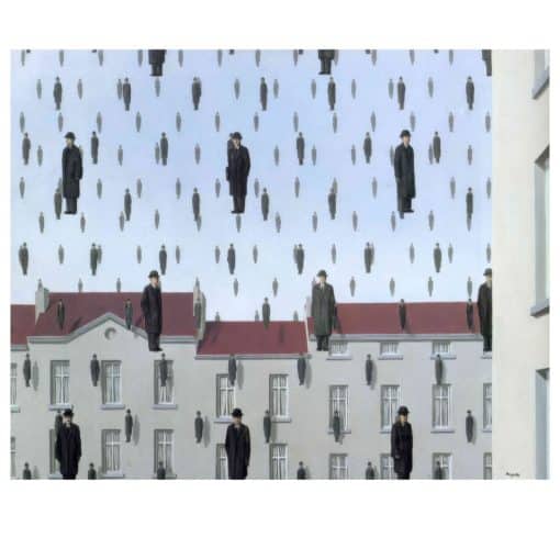 Golconda by René Magritte Surreal Painting Printed on Canvas - Image 2