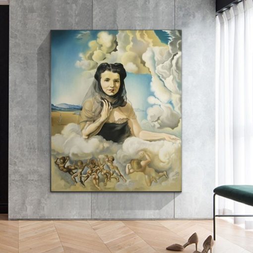 Portrait of Mrs. Ortiz De Linares by Salvador Dali Printed on Canvas