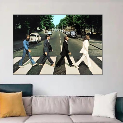 The Beatles on The Abbey Road & On The Roof of Apple Building Printed on Canvas - Image 3