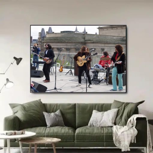 The Beatles on The Abbey Road & On The Roof of Apple Building Printed on Canvas - Image 5