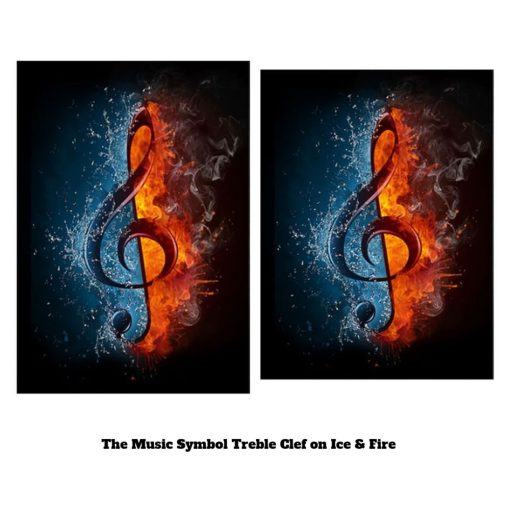 The Music Symbol Treble Clef on Ice & Fire