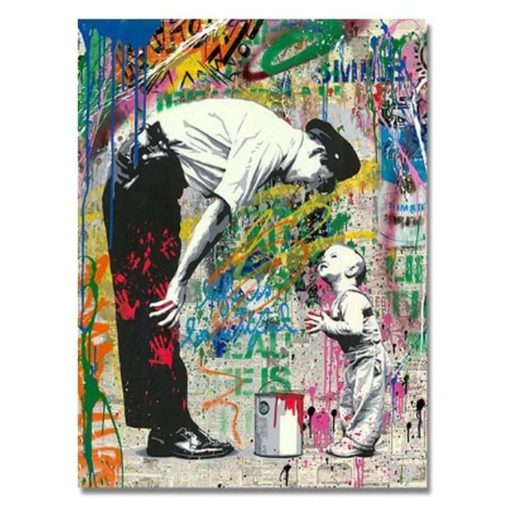 Pop Art Graffiti Abstract Painting Printed on Canvas - Image 4