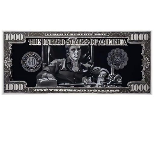 Tony Montana Money Artwork Printed on Canvas - Image 2