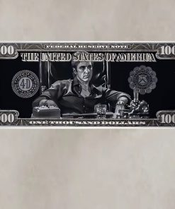 Tony Montana, Money Artwork Printed on Canvas