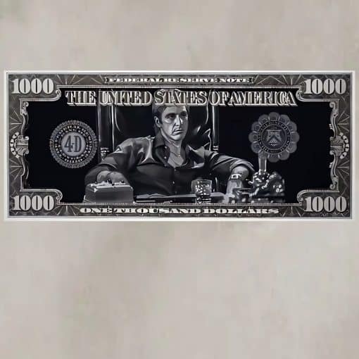 Tony Montana, Money Artwork Printed on Canvas