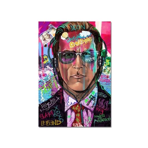 Graffiti Artworks of the Godfather and James Bond Actors Printed on Canvas - Image 9