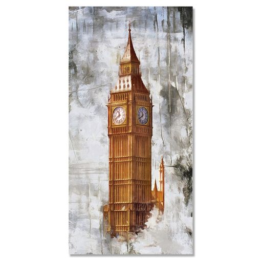 The Eiffel Tower Big Ben and the Tower of Pisa Printed on Canvas - Image 2