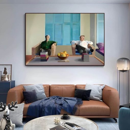 Double Portraits Painting by David Hockney