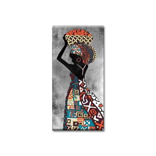 Abstract Wall Art of African Woman Printed on Canvas - Image 4