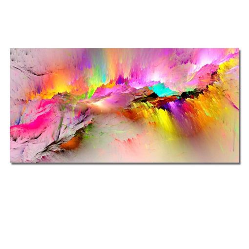 Colorful Abstract Cloud Painting Printed on Canvas - Image 14