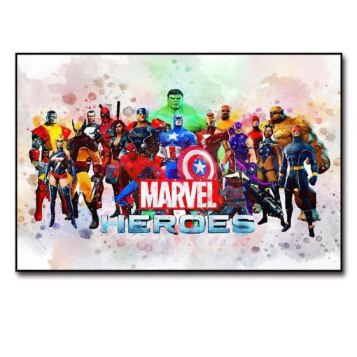 Marvel Avengers Artworks Printed on Canvas - Image 27