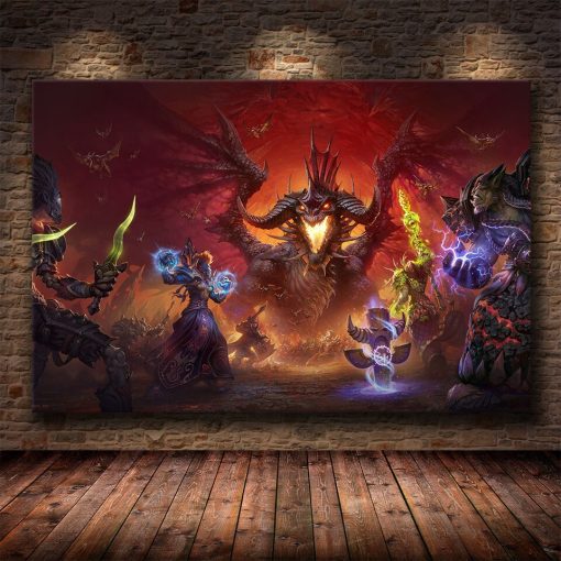 The World of Warcraft Game Wall Art Printed on Canvas - Image 3