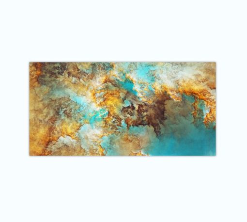 Colorful Abstract Cloud Painting Printed on Canvas - Image 11