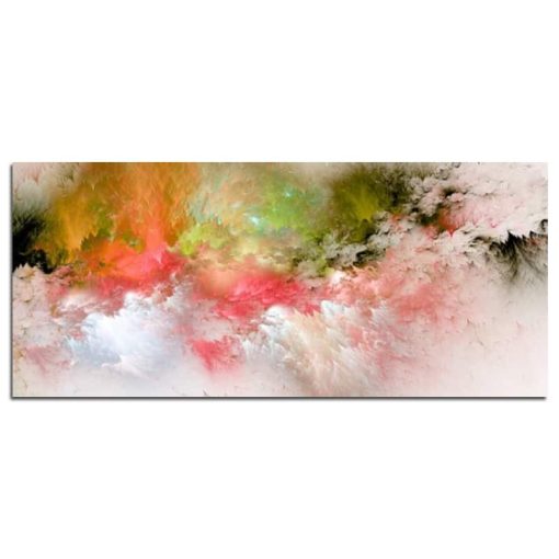 Colorful Abstract Cloud Painting Printed on Canvas - Image 19