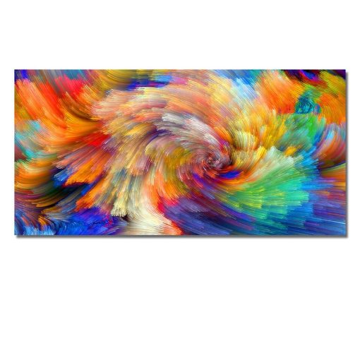 Colorful Abstract Cloud Painting Printed on Canvas - Image 18