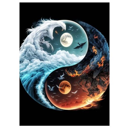 Cool Yin & Yang Artworks Printed on Canvas - Image 2