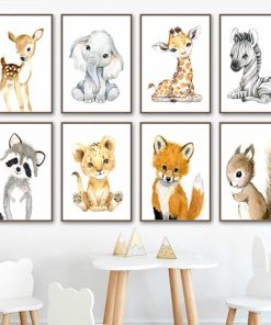 Animal Paintings for Kids Printed on Canvas