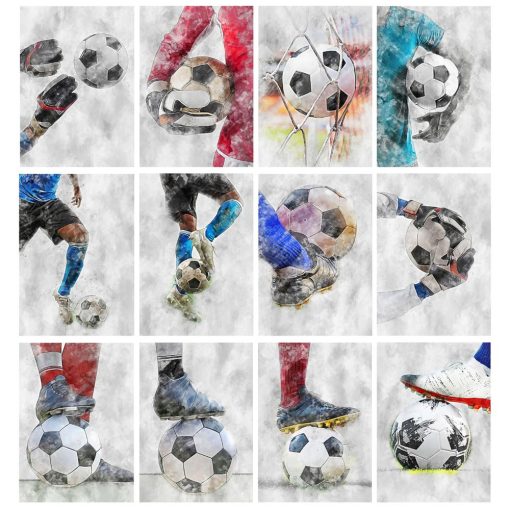 Cool Football Image Artwork Printed on Canvas