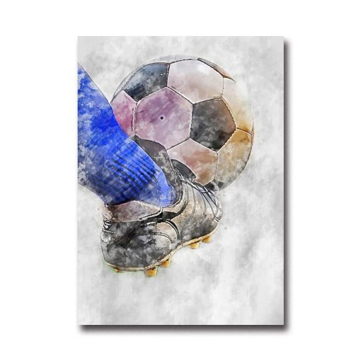 Cool Football Image Artwork Printed on Canvas - Image 7