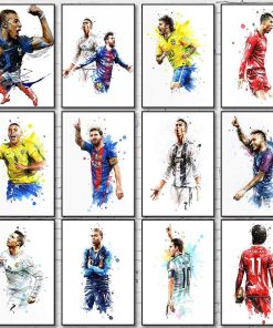 Famous Football Players Artwork Printed on Canvas