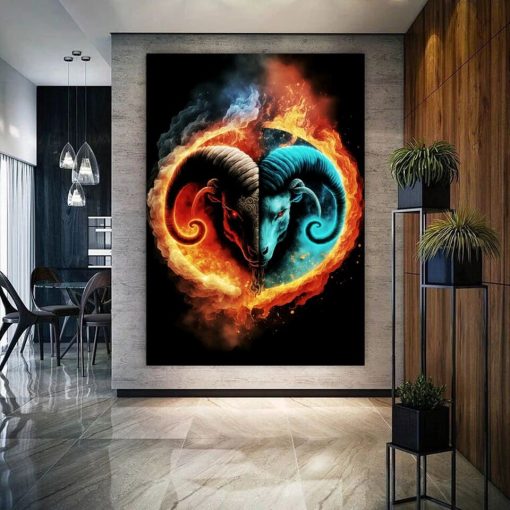 Cool Yin & Yang Artworks Printed on Canvas - Image 14