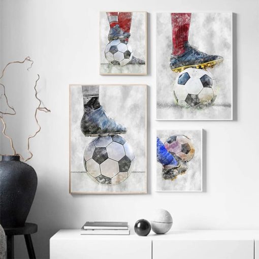 Cool Football Image Artwork Printed on Canvas