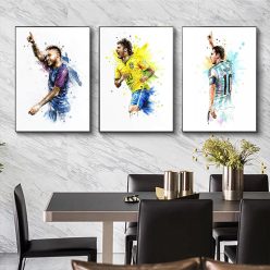 Famous Football Players Artwork Printed on Canvas