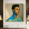 Colorful Artwork of Cristiano Ronaldo Printed on Canvas