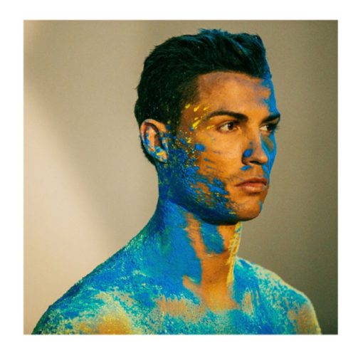 Colorful Artwork of Cristiano Ronaldo Printed on Canvas - Image 2