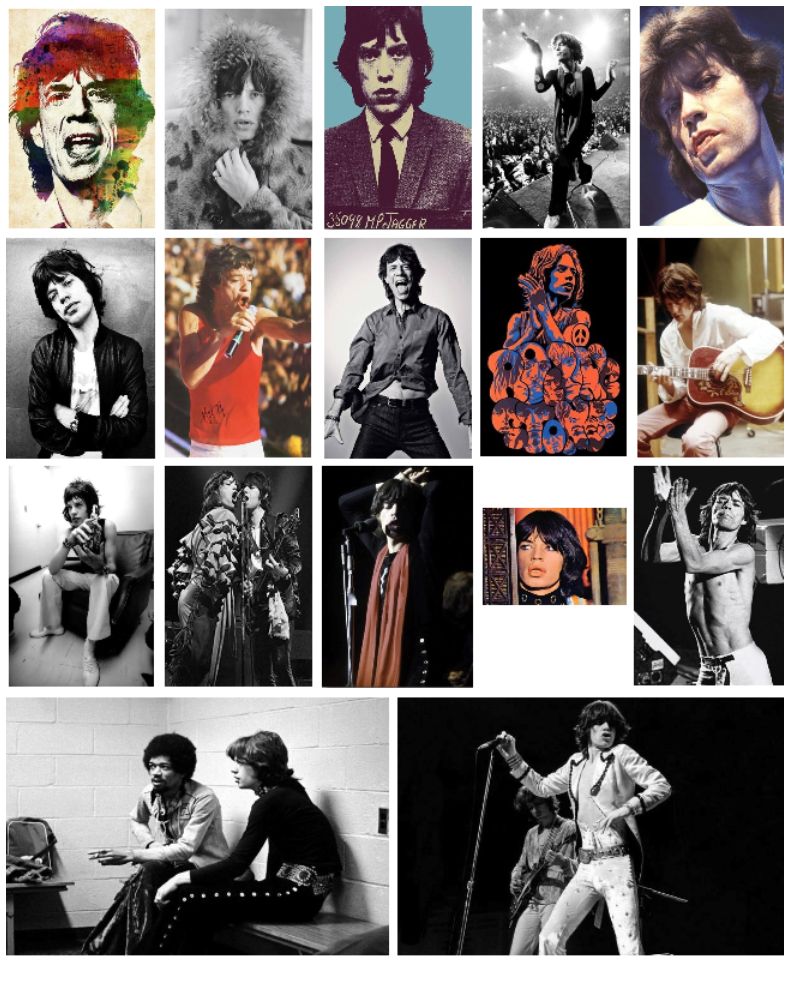 Picture and Paintings of Mick Jagger Printed on Canvas