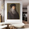 Portrait of Leonardo da Vinci Printed on Canvas