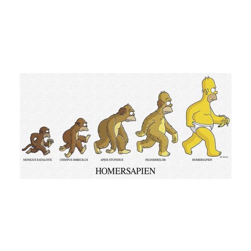 The Simpsons Evolutions HomerSapien Printed on Canvas - Image 6