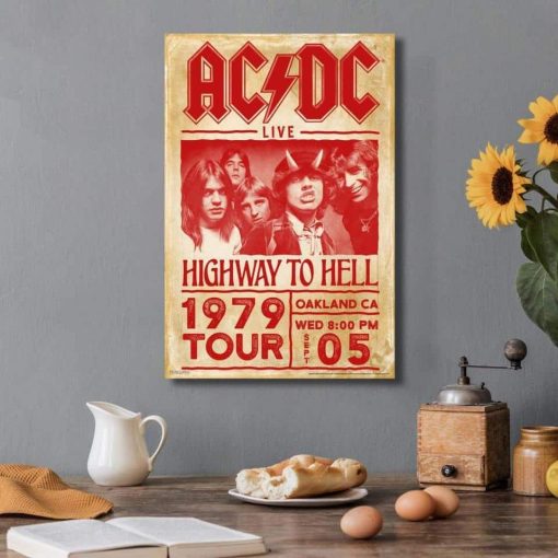 Pictures of the Australian Rock Band AC-DC Printed on Canvas - Image 10