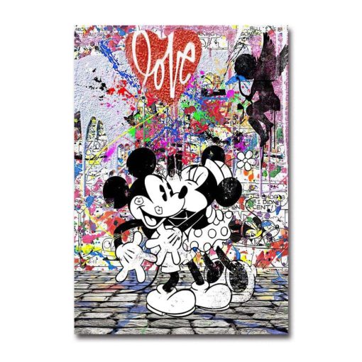 Graffiti Artwork With Disney Characters Printed on Canvas - Image 10