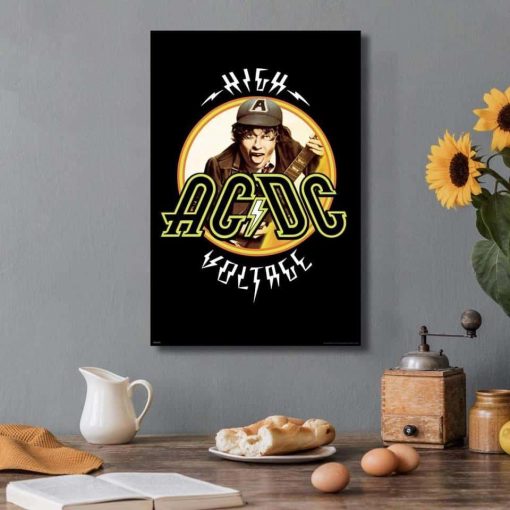 Pictures of the Australian Rock Band AC-DC Printed on Canvas - Image 23