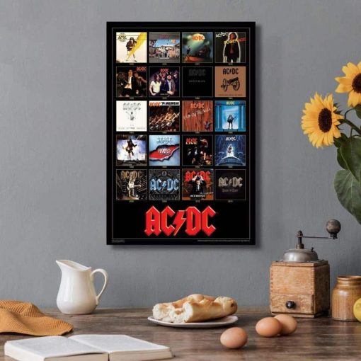 Pictures of the Australian Rock Band AC-DC Printed on Canvas - Image 19