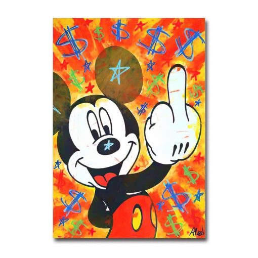 Graffiti Artwork With Disney Characters Printed on Canvas - Image 12