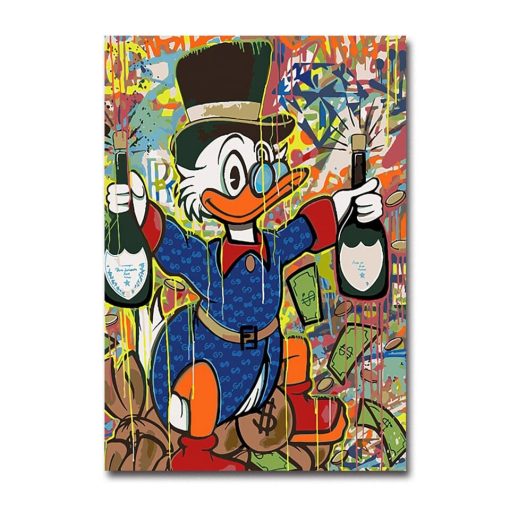 Graffiti Artwork With Disney Characters Printed on Canvas - Image 15